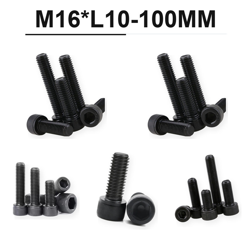thép cấp 12.9 Bu lông lục giác chìm đầu trụ ren mịn M6*0.75*10 M6*0.75*12 M6*0.75*16 M6*0.75*20 M6*0