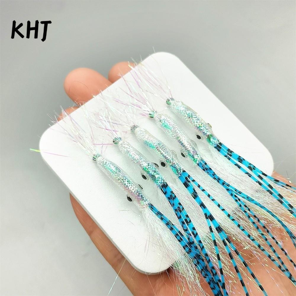 KHJ 5 mồi câu rệp đuôi rayon chìm chậm, chất liệu rayon cho câu suối