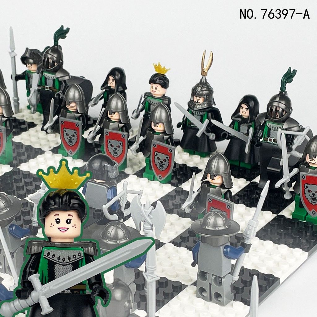 4 Hiệp Sĩ 76397-A Cổ Đại Thế Kỷ La Mã Minifigures Khối Xây Dựng Hạt Nhỏ Vũ Khí Đồ Chơi