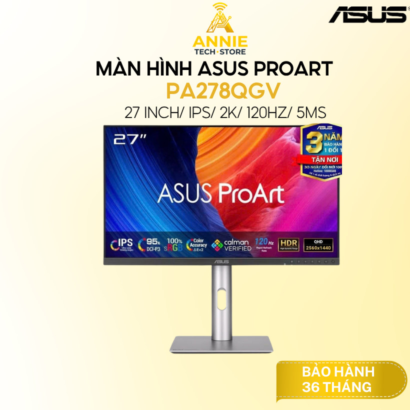 Màn hình ASUS ProArt PA278QGV (27 inch/ IPS/ 2K/ 120Hz/ 5ms) - Hàng chính hãng