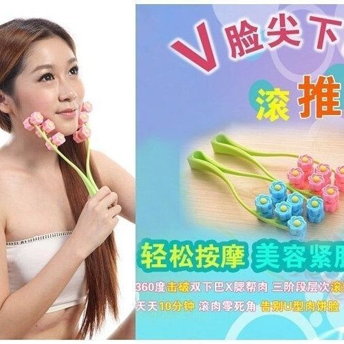 TQ~Roller-type face-slimming device V Facial massager, powerful firming face pusher, leg roller mass