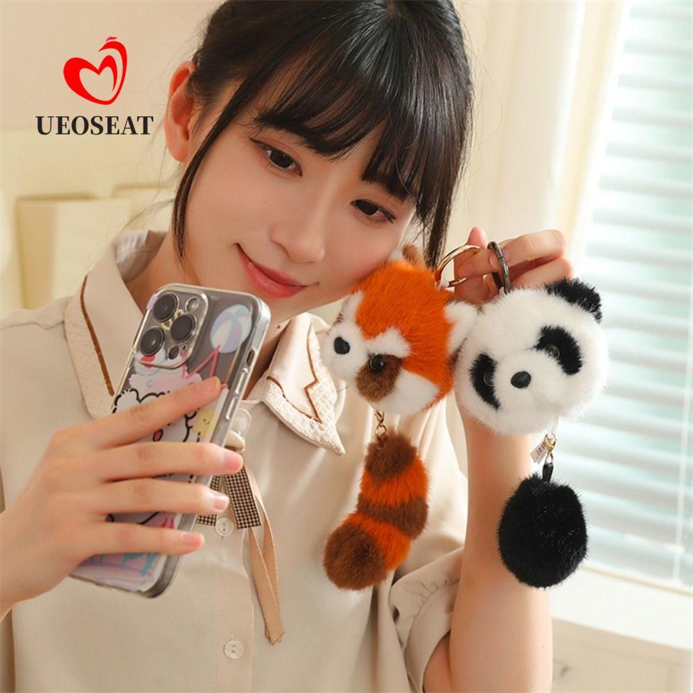 UEOSEAT Red Panda Plush Keyring Thời trang mềm mại Unisex