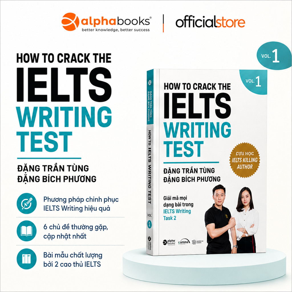Sách - How To Crack The Ielts Writing Test Vol. 1 - Đặng Trần Tùng 9.0 Ielts (Gamma Books)