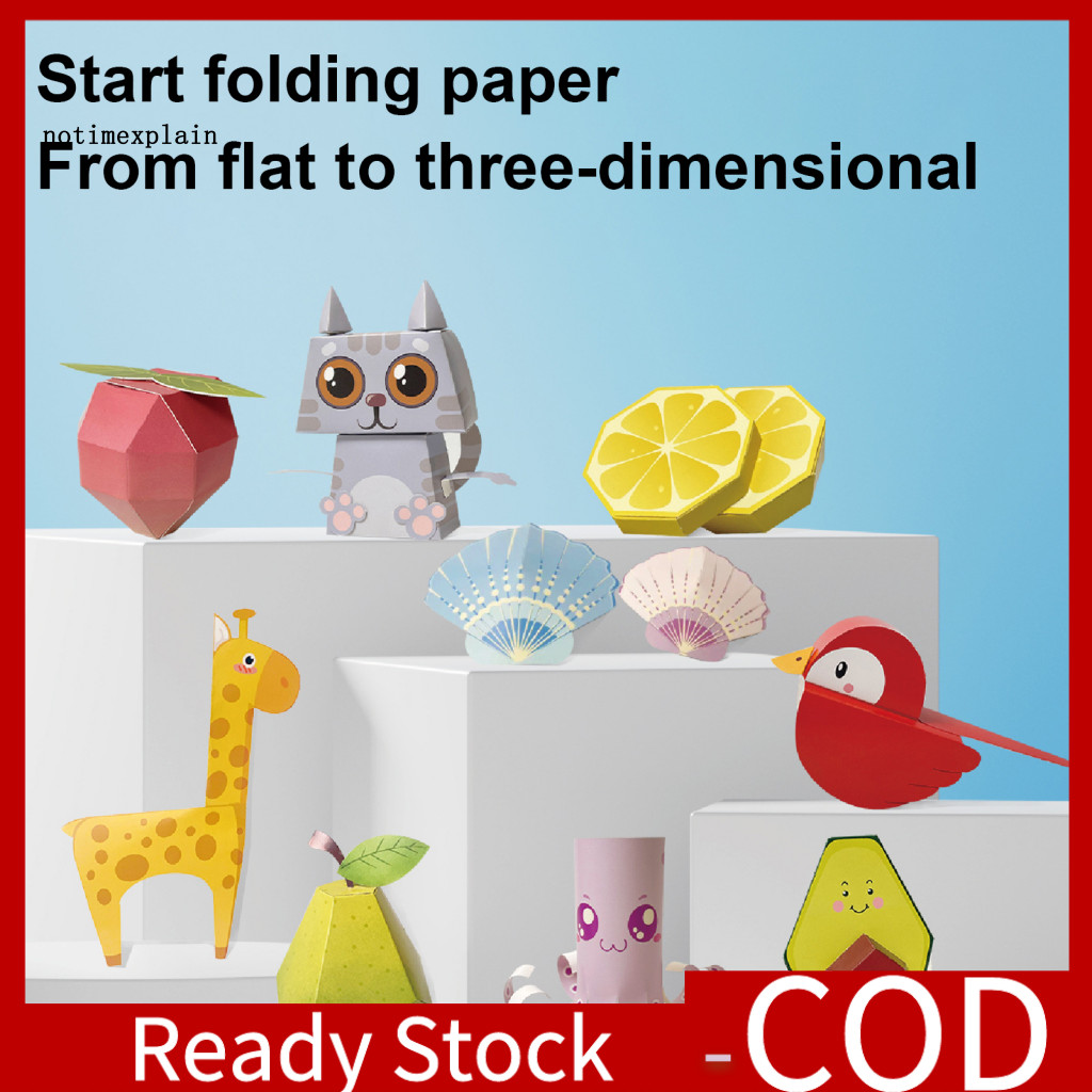 NTA 3d Handmade Origami Book Diy Paper Art Kit dành cho trẻ em – Bộ đồ thủ công giáo dục trái cây ho