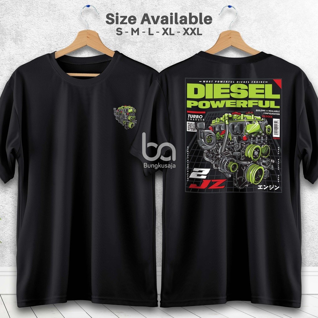 Động cơ Diesel Power Áo thun mạnh mẽ Distro Turbo Racing Ô tô