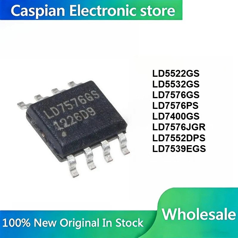 5 CÁI LD5522GS LD5532GS LD7576GS LD7576PS LD7400GS LD7576JGR LD7552DPS LD7539EGS SOP chip nguồn pha 