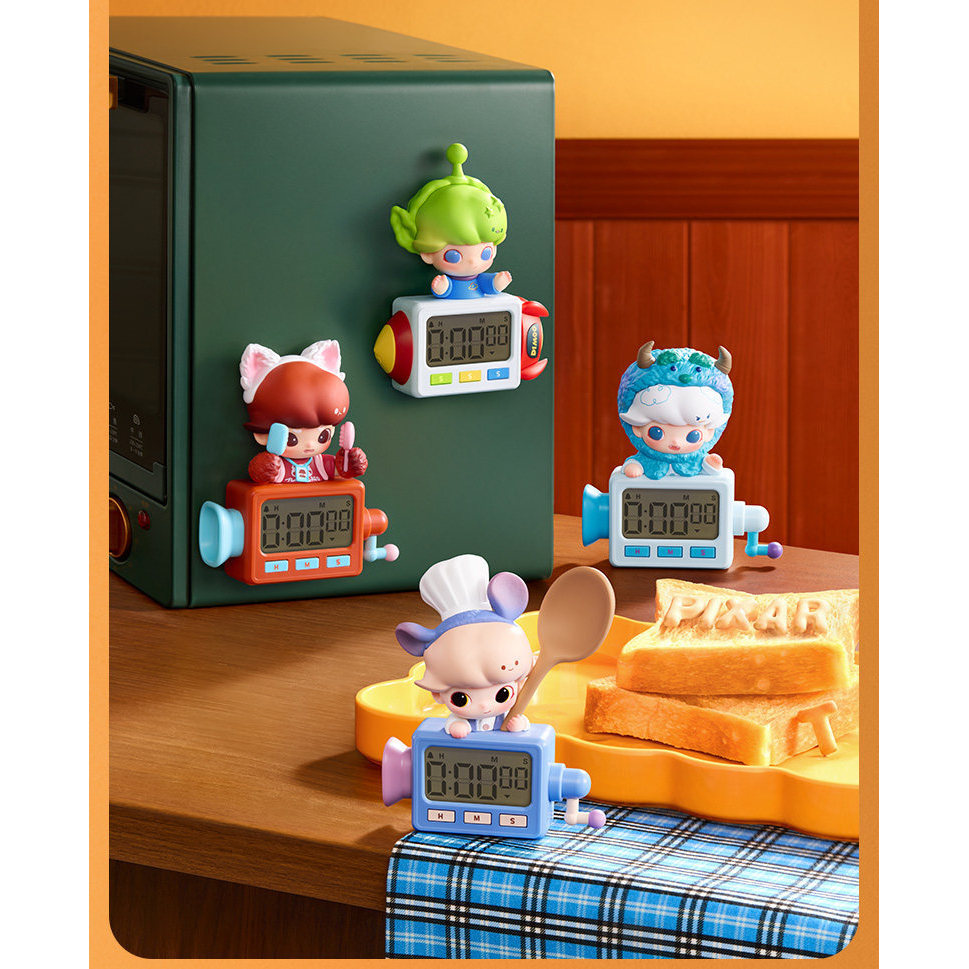 POPMART DIMOO WORLD x PIXAR Hẹn Giờ Tủ Lạnh Nam Châm Hộp Mù Quà Tặng Woody Lotso Sulley Remy TWUJ