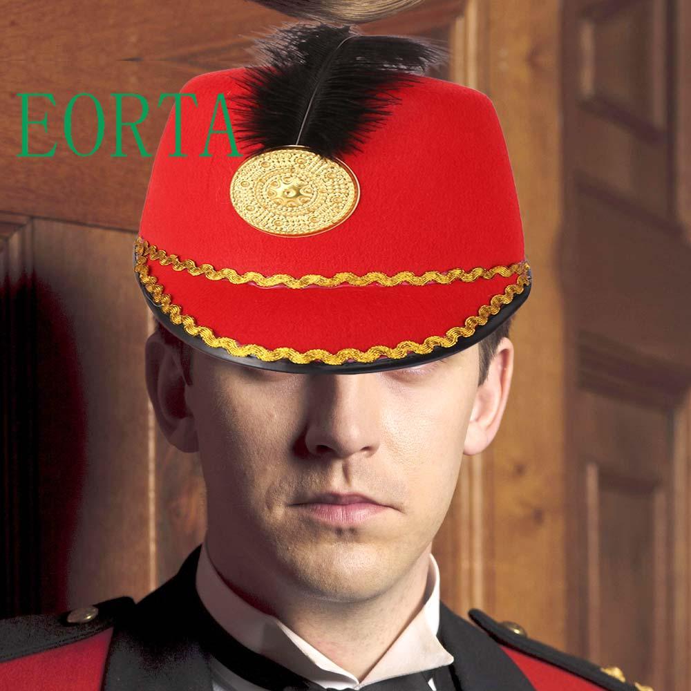EXBOM Marching Band Hat, Dress Up Sun Protection Uniform Hat, Doorman 's Hat With Parade Circus Ring