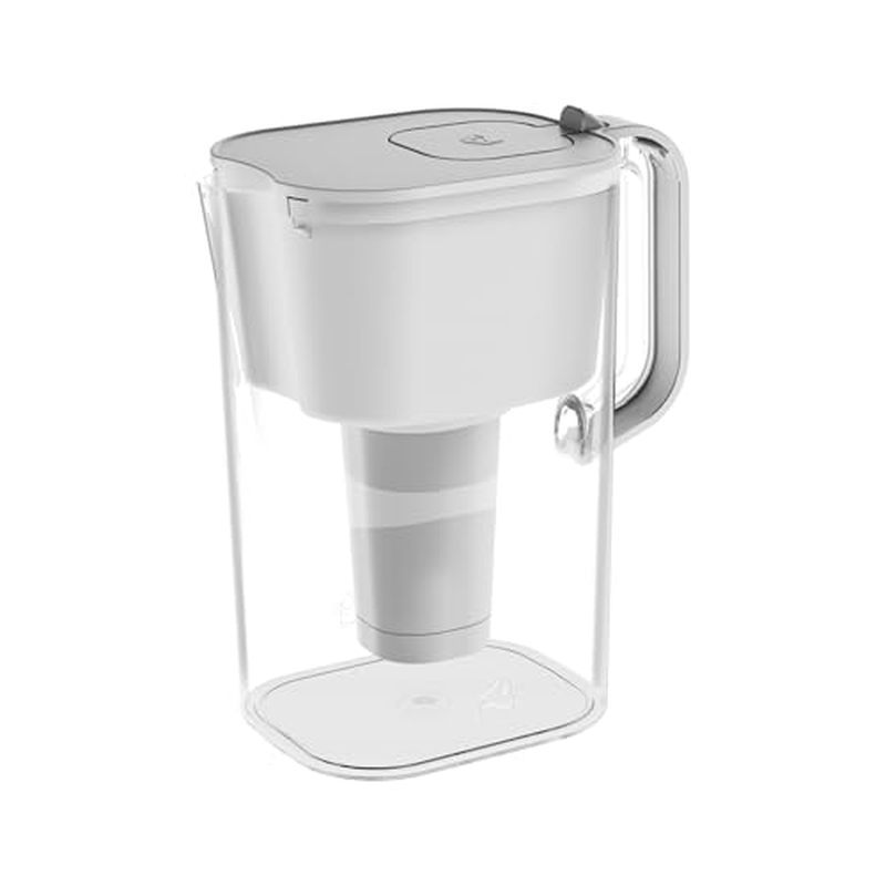 HOMEWATER 10-Cup Pitcher Filter (White) – BPA-Free, High-Capacity 2.4L Pitcher with Fast-Flow Carbon