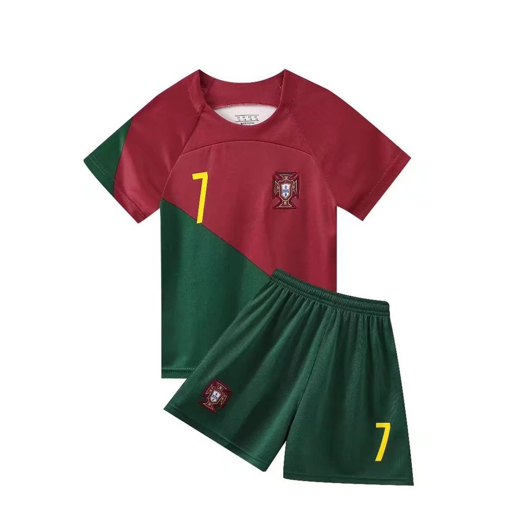 Áo bóng đá No. 23 Bồ Đào Nha Nhà Số 7 C Luo National Team Áo bóng đá Bộ đồ đội tuyển nam Jersey Quần