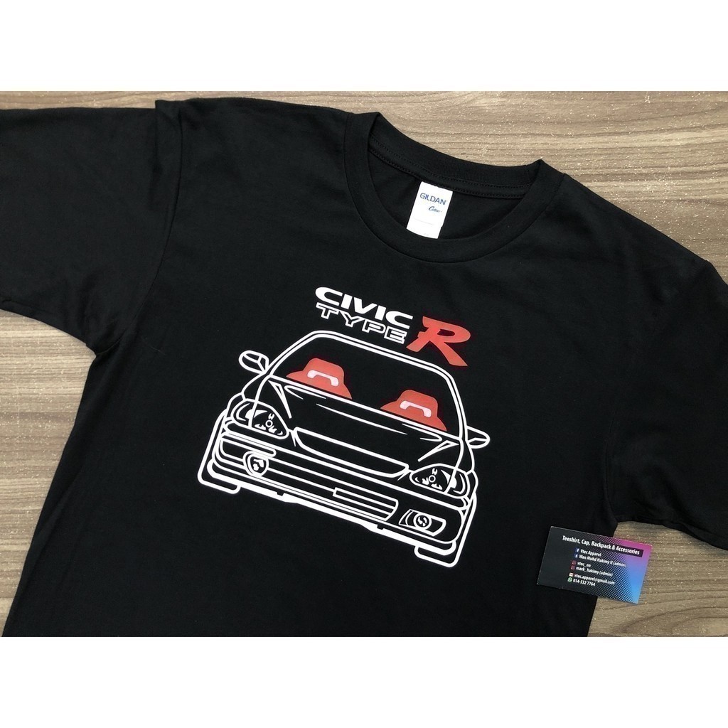 2026 thời trang Honda Civic EK EK9 EK4 EK4D TYPE R D1 (Áo thun đen)