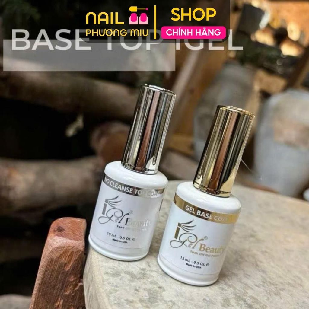 Base Top iGEL Siêu Bền Bóng Hàng Chuẩn Chính Hãng 15ml Có Tem, Sơn Liên Kết Gel Igel Beauty