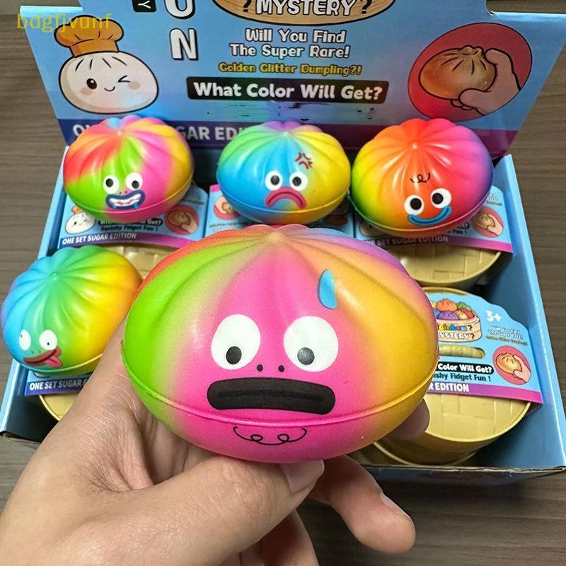 BDGF Giảm căng thẳng Đồ chơi Fidget mềm đầy màu sắc để thư giãn Bí ẩn Squishy Buns MY