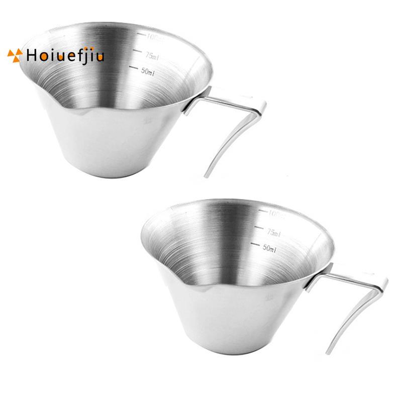 Cốc đo Espresso Cốc rót Espresso có tay cầm 2 gói Cốc Espresso bắn đôi Bạc