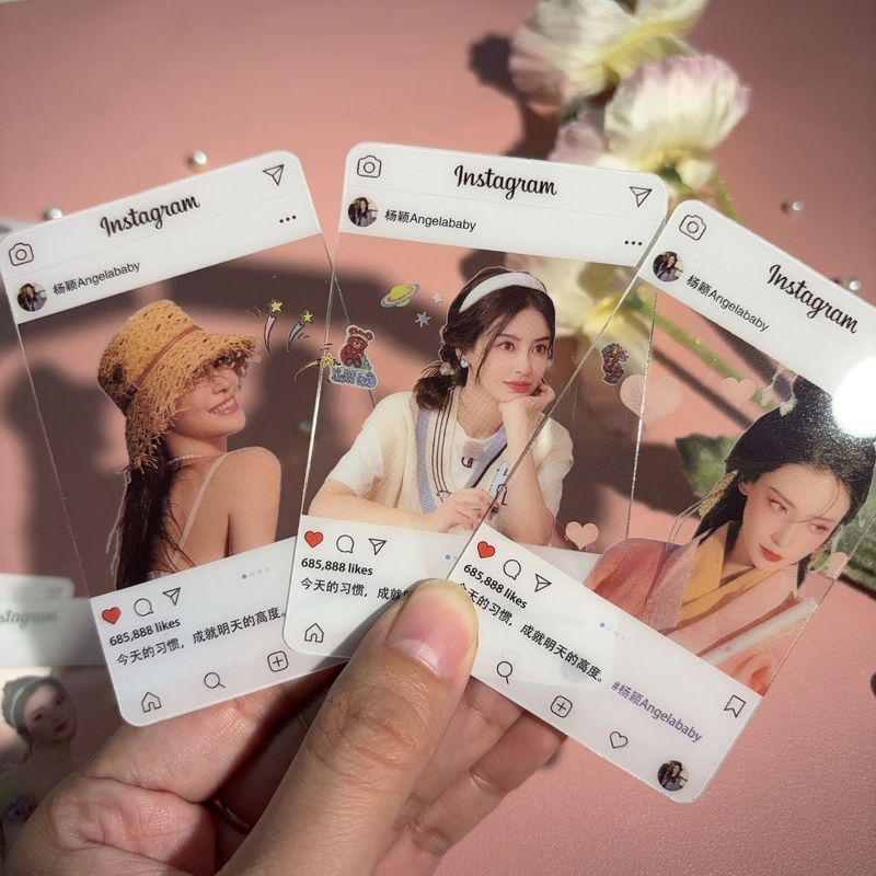 [Sẵn sàng] Thẻ Yang Yingtou Thẻ Pvc Angelababy Angelababy Phong cách cổ đại Ảnh cực kỳ đẹp 8 Thẻ LOM