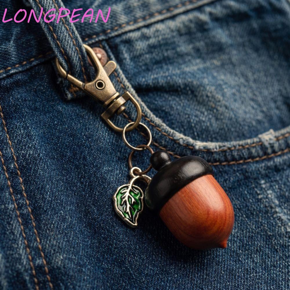 Móc khóa Acorn LONGPEAN, Mô phỏng nhẹ Acorn Acorn Twist Open Móc khóa, Vòng sáng tạo Vật phẩm nhỏ lư