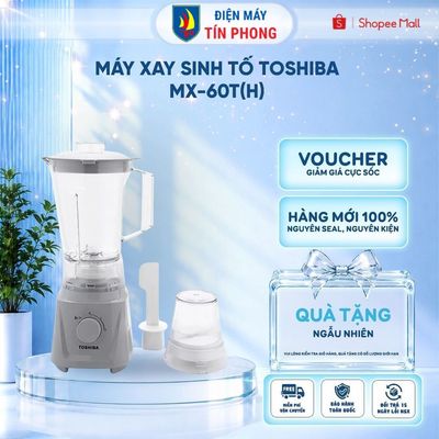 [KOL - KOC] Máy xay sinh tố Toshiba MX-60T(H) - 600W - Dung tích 1.5L - Hàng chính hãng - Bảo hành 12 tháng