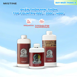 Phấn rôm hương nước hoa cổ điển mang lại sáng khoái cho cơ thể Mistine Top Country chính hãng Thái Lan 100g-200g-400g
