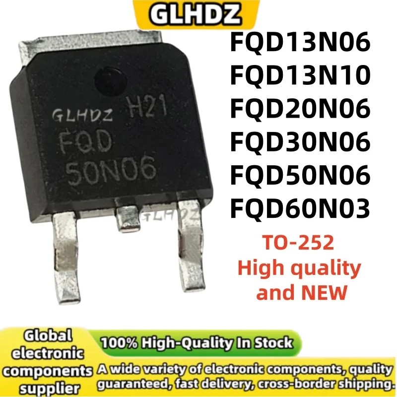 5 Chiếc FQD13N06 FQD13N10 FQD20N06 FQD30N06 FQD50N06 FQD60N03 Thương Hiệu Mới TO-252 Còn Hàng