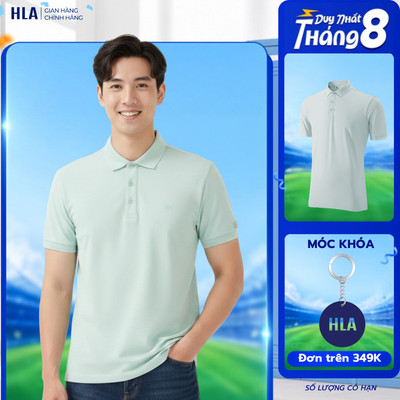 [MUA 2 GIẢM 10%] Áo Thun Polo Nam Cao Cấp HLA basic logo viền cổ thoáng khí và thoải mái vận động