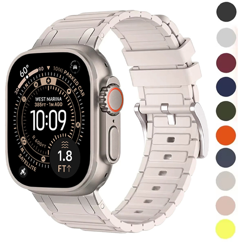 Dây đeo silicon dây cao su cho Apple Watch Ultra / SE 3 2 Series 11 10 9 8 7 6 IWatch 49 46 45 44 42