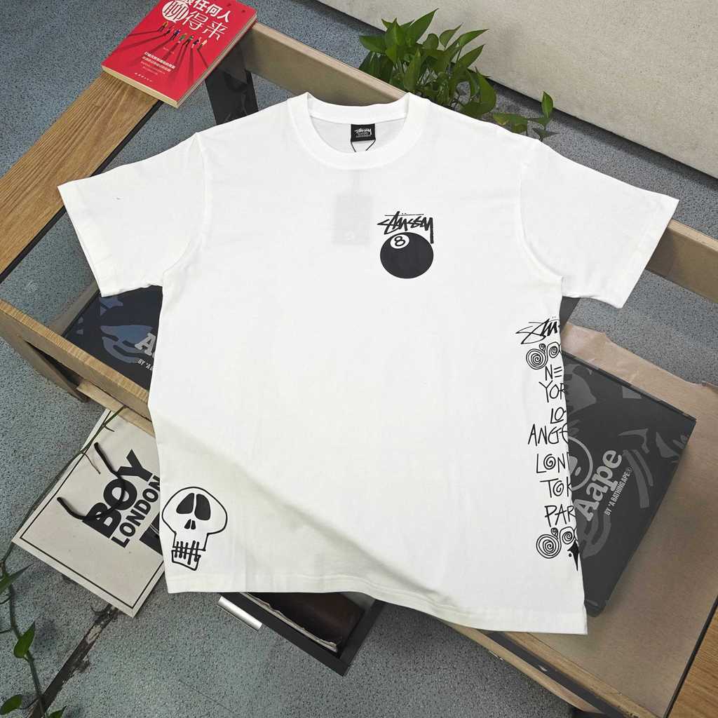 Stussy tee / Stussy Nam Nữ Áo Thun In Hình Áo Thun Thể Thao Áo Rời Áo Thun Thường Ngày Chống Nhăn YJ