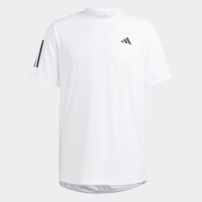 adidas Quần vợt Áo Thun Tennis 3 Sọc Club Nam trắng HS3261