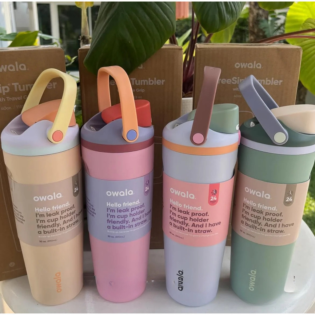 Túi Quà Tặng Miễn Phí Owala Tumbler 30oz Owala FreeSip Sway Chai Ấm Siêu Tốc Bằng Thép Không Gỉ Cách