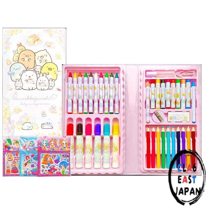 Sumikko Gurashi Book-Style Stationery Set - 42 Types, Drawing Set, Stationery + 1 Sticker, Drawing B