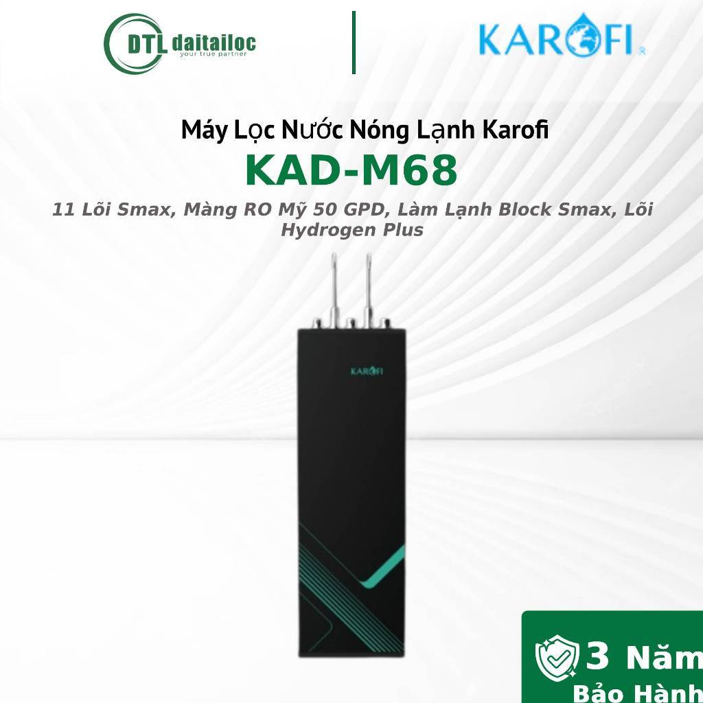 Máy Lọc Nước Nóng Lạnh Karofi KAD-M68 11 Lõi Smax, Màng RO Mỹ 50 GPD, Làm Lạnh Block Smax / Chính HÃ
