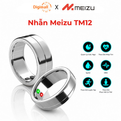 Nhẫn Thông Minh Meizu TM12 | Hỗ Trợ Theo Dõi Giấc Ngủ, Sức Khoẻ, Vận Động, Đo Nhịp Tim | Chống Nước IP68 | Chính Hãng