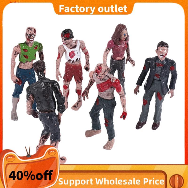 6 Cái / lốc 10CM Đi Bộ Chết Zombie Nhân Vật Hành Động Đồ Chơi Nhân Vật Phim Hành Động Zombie Nhân Vậ