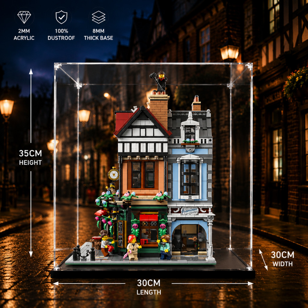 Acrylic Display Box for Lego 10350 Tudor Corner Building Model Collector Display Box Ready Stock Vie