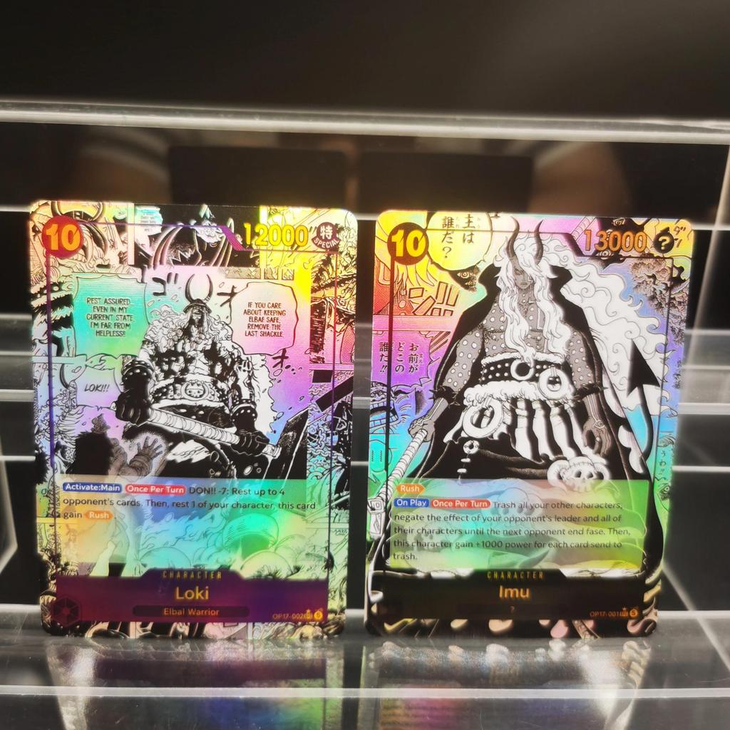 DIY One Piece Game Cards Loki Imu OP19 Manga Song Hiếm Sáng Bóng Lá Anime Bộ Sưu Tập Giao Dịch Đồ Ch