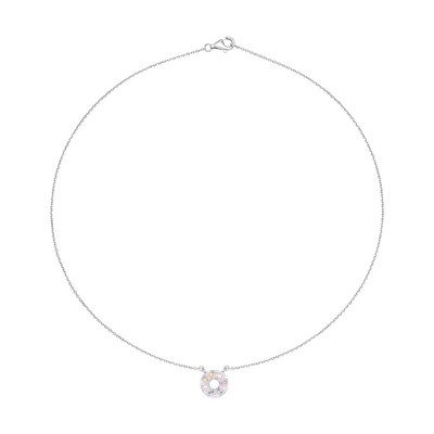 Dây cổ trẻ em Bạc đính đá PNJSilver hình bánh donut ZTZTW060039