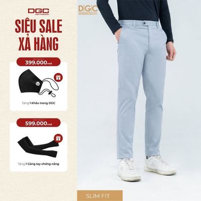 Quần Khaki DGC dáng Slim Fit túi chéo Phong Cách Trẻ Trung - SQKBB05M