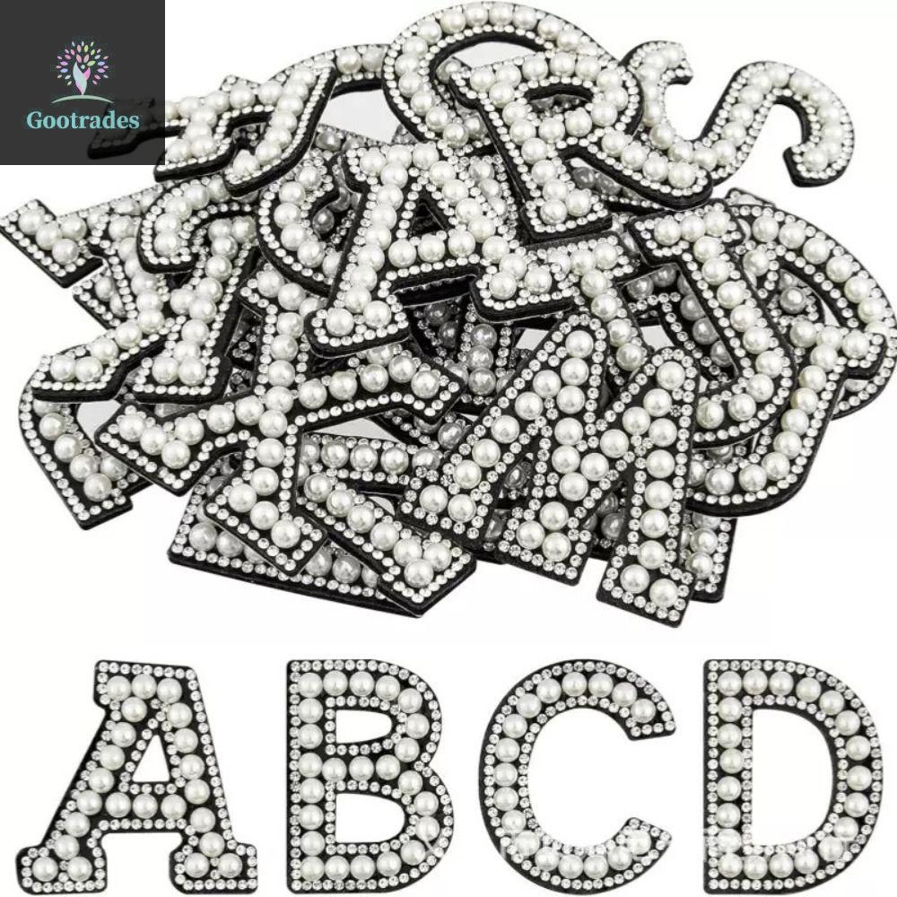 GOOTRADES 26 Cái 26 Chữ Táo, Bảng Chữ Cái Tiếng Anh 3D Kim Cương Giả Miếng Dán Chữ Cái, Chất Lượng C