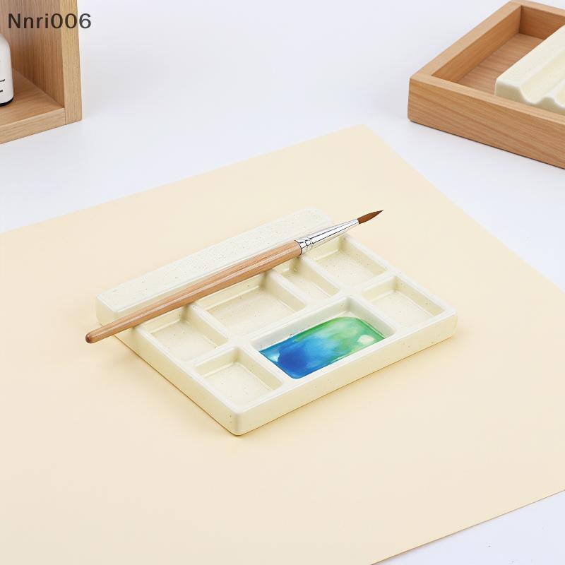 [N6] Hộp đựng bút gốm, dễ dàng làm sạch, bền bỉ cho màu nước & nghệ thuật làm móng [Vn]