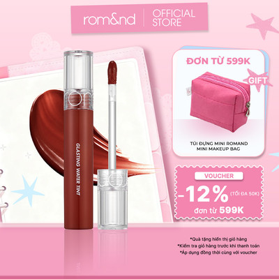 [Rom&nd x KOL] Son tint nước siêu lì, lâu trôi Hàn Quốc Romand Glasting Water Tint 4g