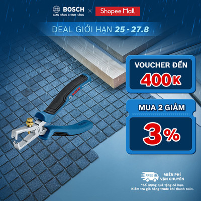 Kềm Tuốt Dây Điện Bosch 1600A01V03 – Nhanh Chóng, Chính Xác, An Toàn Chuẩn Đức