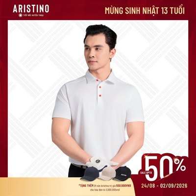 Áo Polo Nam Aristino Golf dáng suông, thoải mái khi vận động, thiết kế khỏe khoắn APSG01AS1