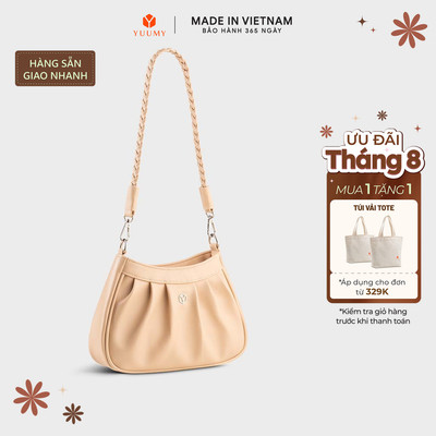 Túi Yuumy (Thời trang nữ xếp ly sành điệu - Túi đeo vai da Seasand YN267) Bagsmart