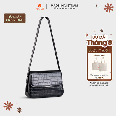 Túi Yuumy (Thời trang nữ nắp gập size 20 - Túi đeo vai da Verein YN198)