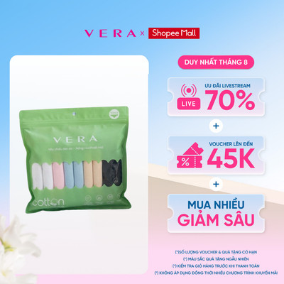 [COMBO ƯU ĐÃI] 10 Quần Lót Nữ VERA Cotton thoáng khí - 7166 [Giao màu ngẫu nhiên]