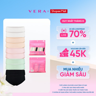 [COMBO ƯU ĐÃI] 10 quần lót nữ sợi Microfiber mát mịn, co giãn thoải mái, kháng khuẩn VERA- 6323 [Giao màu ngẫu nhiên]