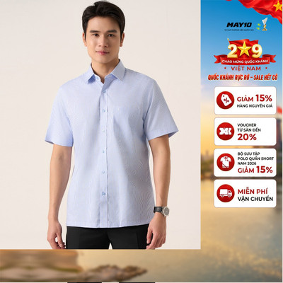 Áo Sơ mi nam cộc tay May 10 mã 010125057GB AK622