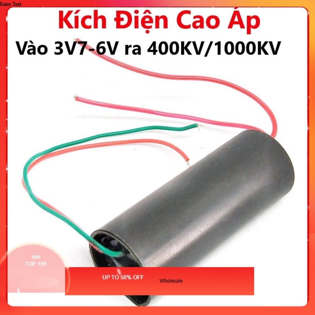 Kích Điện Cao Áp, Vào 3V7-6V ra 400KV 1000KV(Máy đánh lửa, dùi cui) - Module tăng áp