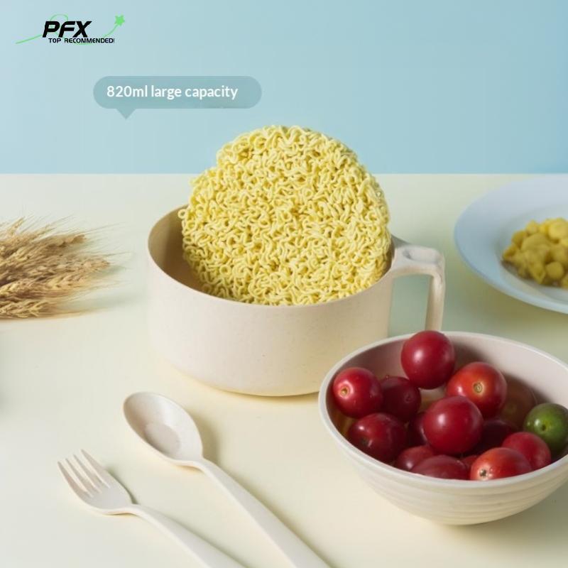 Bộ Bát Ramen PFX Ramen Mì Bát Có Đũa Ramen Bát Nồi Microwavable Có Nắp