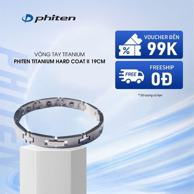 Vòng Tay Phiten Titanium Bracelet Hard Coat II 19cm