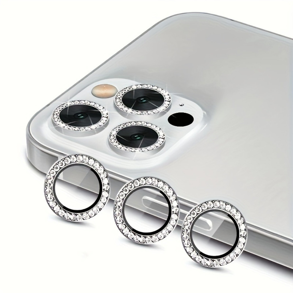 ForiPhone 16 15 / 14 / 13 / 12 / 11 Pro Max Plus Mini Shiny Flash Bảo Vệ Ống Kính Máy Ảnh O Pro Max 